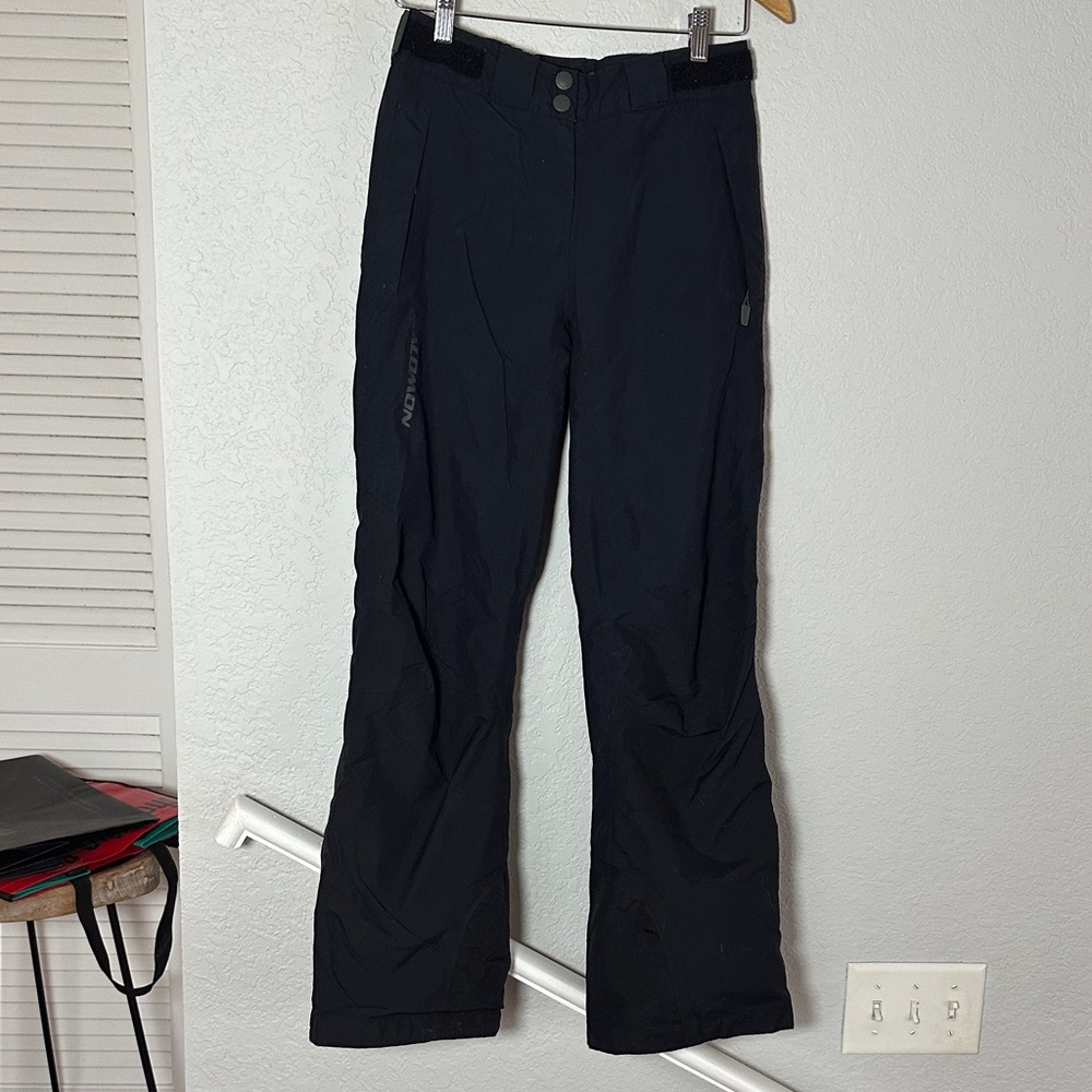 Salomon Black Ski Pants Womens XS Snowboard Winter Sports Gore-Tex Nylon